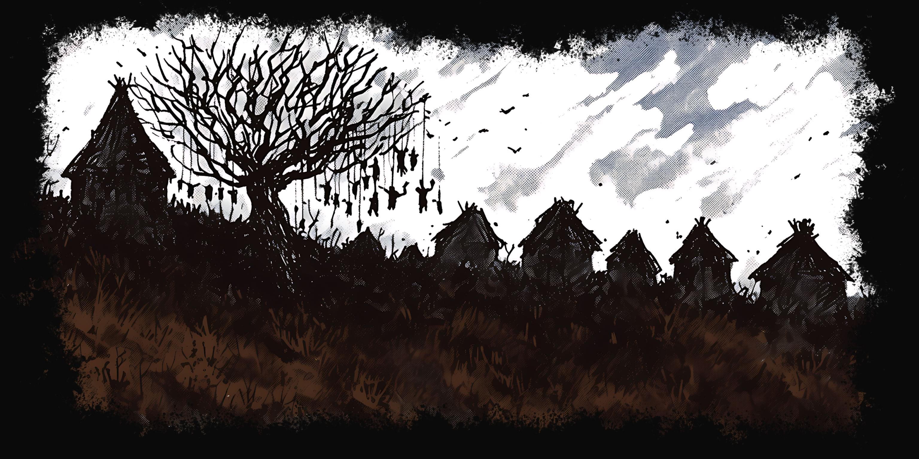 Panoramic view of broken Ayotha - ruined cities and twisted landscapes